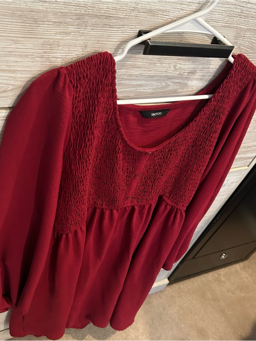 Dokotoo red smocked babydoll mini dress - Picture 5 of 7